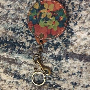 Patricia Nash Leather Mirror Keychain
